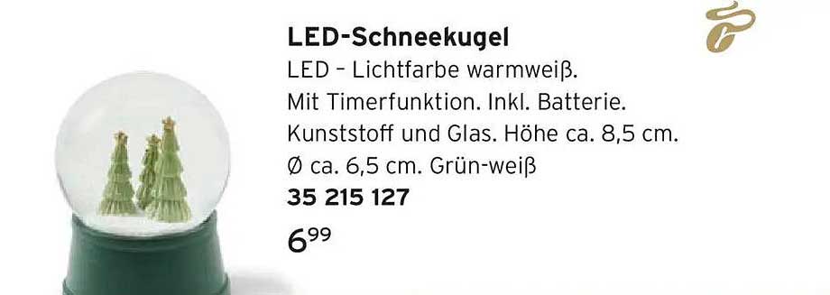 LED-Schneekugel mit Timerfunktion