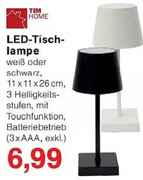 LED-Tischlampe - Weiß oder Schwarz