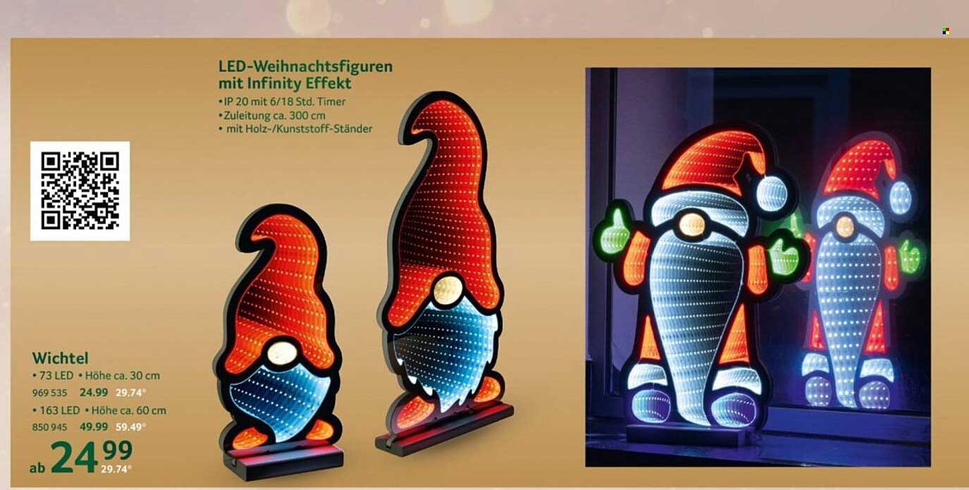 LED-Weihnachtsfiguren mit Infinity Effekt