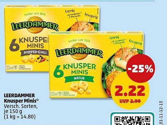 LEERDAMMER Knusper Minis 150 g – verschiedene Sorten