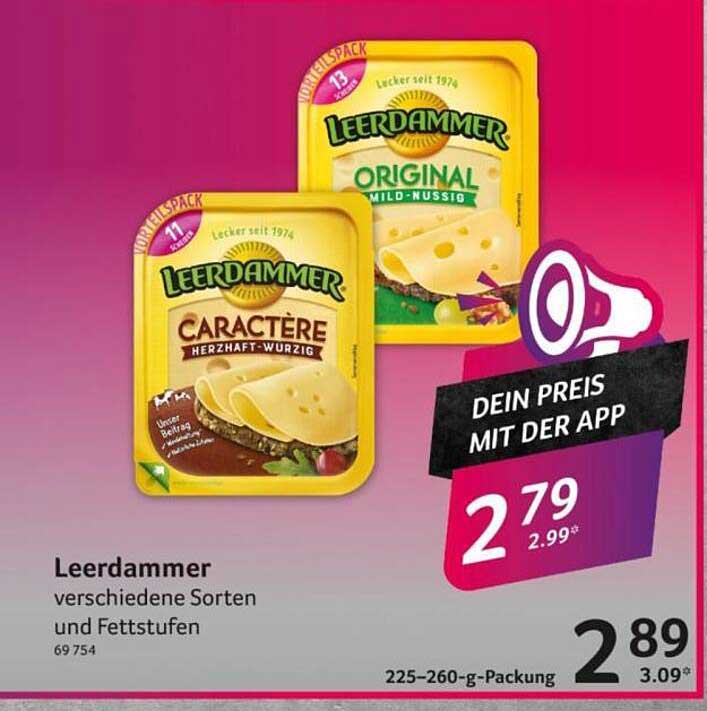 Leerdammer verschiedene Sorten und Fettstufen