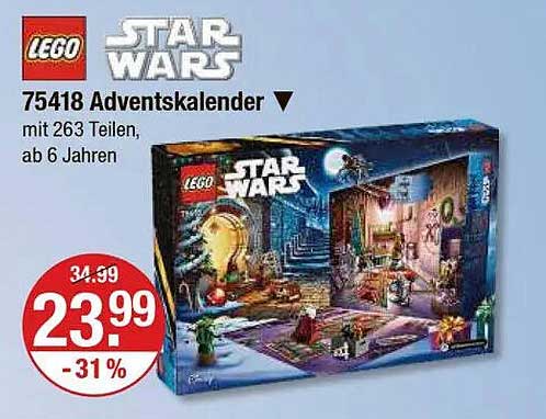 LEGO Star Wars 75418 Adventskalender mit 263 Teilen, ab 6 Jahren