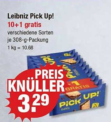 Leibniz Pick Up! 10+1 gratis - verschiedene Sorten je 308-g-Packung