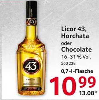 Licor 43, Horchata oder Chocolate 0,7 l-Flasche