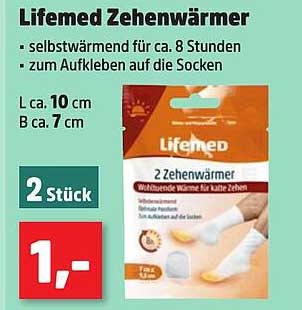 Lifemed Zehenwärmer – Selbstwärmend für kalte Füße