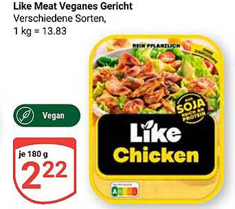 Like Meat Veganes Gericht - Verschiedene Sorten