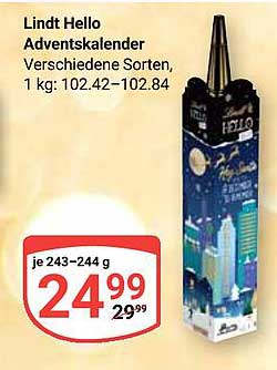 Lindt Hello Adventskalender - Verschiedene Sorten, 1 kg