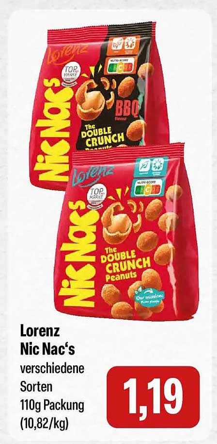 Lorenz Nic Nac’s verschiedene Sorten 110g Packung