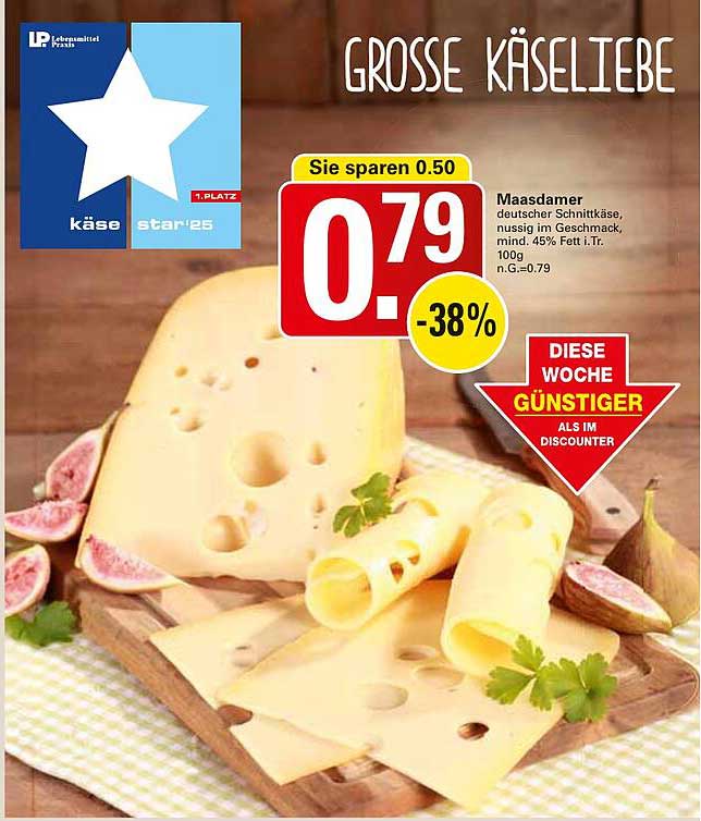 Maasdamer Käse - nussig und aromatisch
