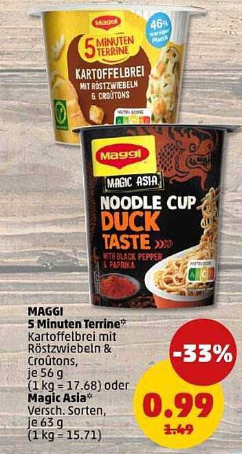 MAGGI 5 Minuten Terrine® Kartoffelbrei mit Röstzwiebeln & Croutons, je 56 g