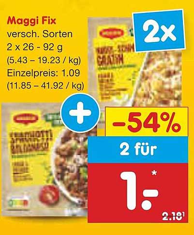 Maggi Fix - Verschiedene Sorten