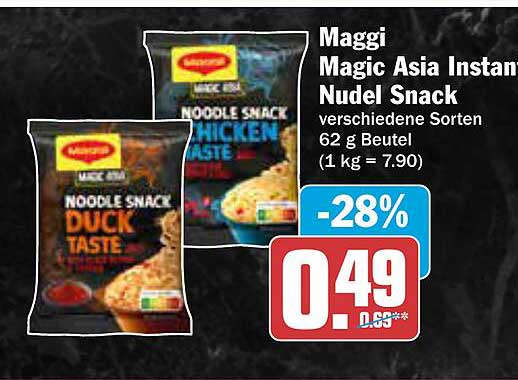 Maggi Magic Asia Instant Nudel Snack – verschiedene Sorten