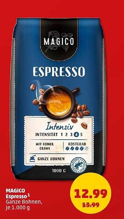MAGICO Espresso 1 Ganze Bohnen, je 1.000 g