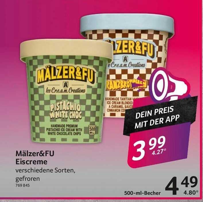 Mälzer&FU Eiscreme, verschiedene Sorten, gefroren