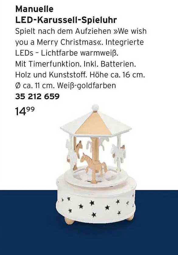 Manuelle LED-Karussell-Spieluhr