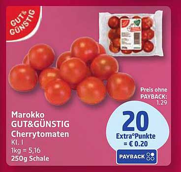 Marokko GUT&GÜNSTIG Cherrytomaten 250g Schale