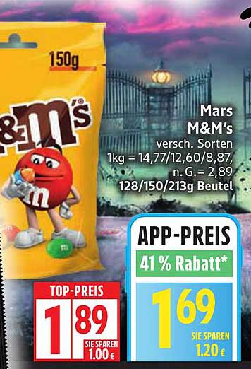 Mars M&M's 150g Beutel - Verschiedene Sorten jetzt zum Top-Preis!