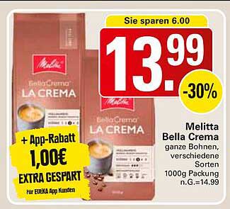 Melitta Bella Crema ganze Bohnen 1000g