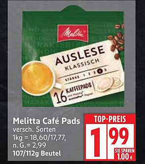 Melitta Café Pads - Auslese Klassisch, 16 Stück