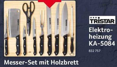 Messer-Set mit Holzbrett