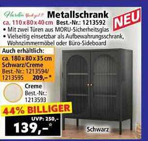 Metallschrank mit zwei Türen aus MORU-Sicherheitsglas