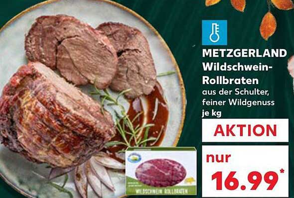 METZGERLAND Wildschwein-Rollbraten aus der Schulter, feiner Wildgenuss je kg