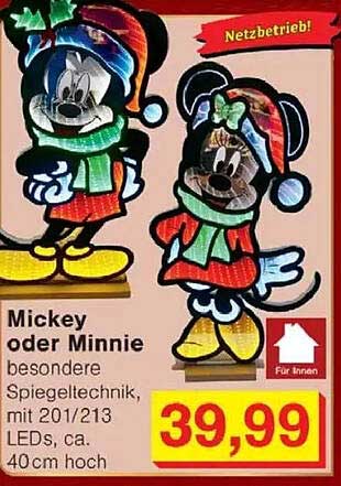 Mickey oder Minnie – besondere Spiegelleuchte