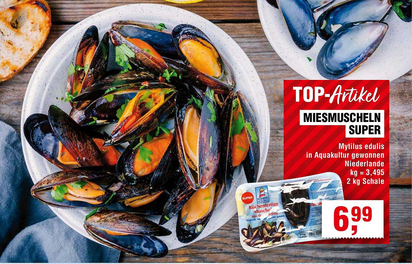 Miesmuscheln Super - Frisch aus den Niederlanden