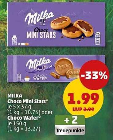 MILKA Choco Mini Stars und Choco Wafer - Jetzt zum Sonderpreis!