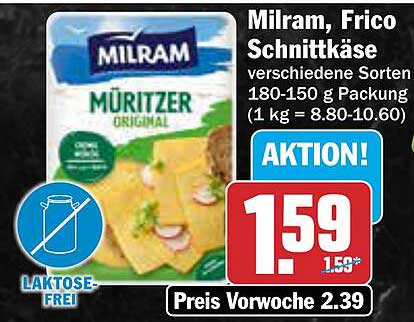 Milram Frico Schnittkäse verschiedene Sorten 180-150 g Packung