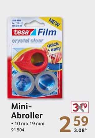 Mini-Abroller tesa Film - crystal clear