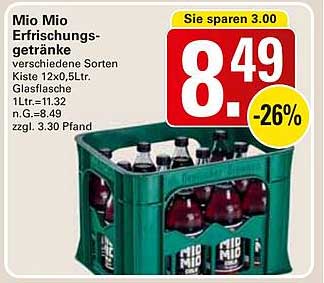 Mio Mio Erfrischungsgetränke - Kiste 12x0,5L