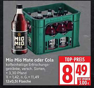Mio Mio Mate oder Cola - Erfrischungsgetränk im 12er Pack