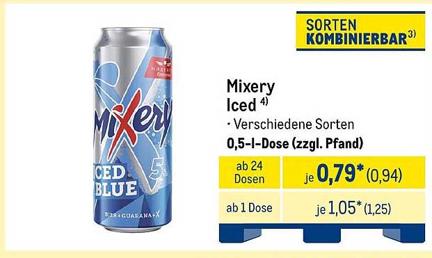 Mixery Iced – Verschiedene Sorten (0,5 l-Dose, zzgl. Pfand)