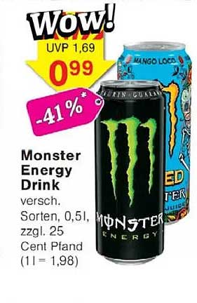 Monster Energy Drink - 0,5l für nur 0,99 €