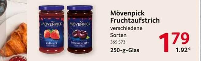 Mövenpick Fruchtaufstrich verschiedene Sorten 250-g-Glas