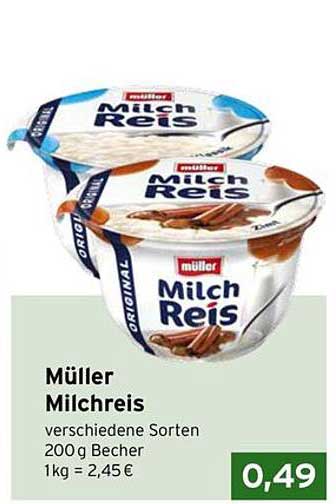 Müller Milchreis verschiedene Sorten 200 g Becher