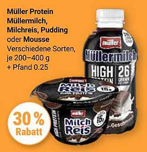 Müller Protein Müller milch, Milchreis, Pudding oder Mousse - Verschiedene Sorten