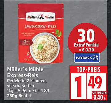 Müller´s Mühle Express-Reis - Perfekt in 2 Minuten