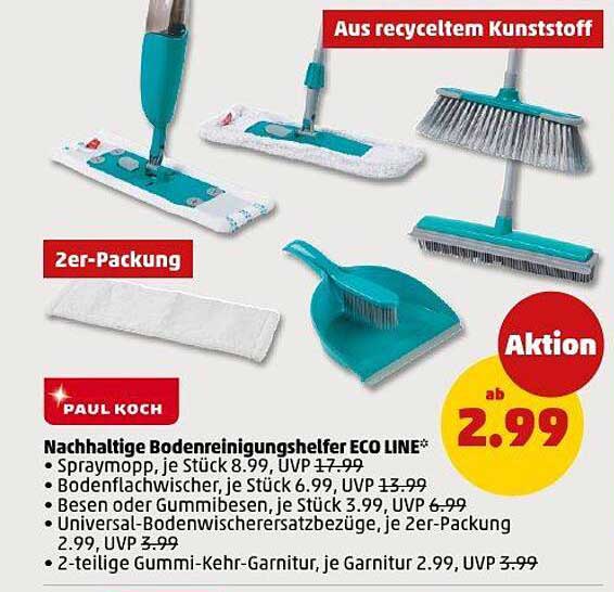 Nachhaltige Bodenreinigungshelfer ECO LINE