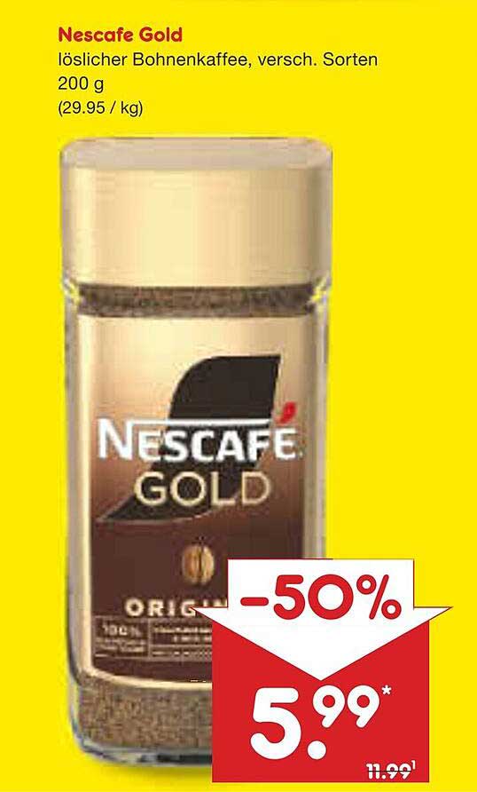 Nescafe Gold löslicher Bohnenkaffee, verschiedene Sorten 200 g
