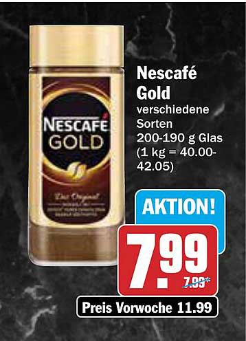 Nescafé Gold - verschiedene Sorten 200-190 g Glas