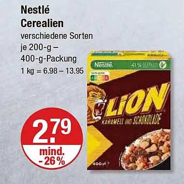 Nestlé Cerealien verschiedene Sorten 400-g-Packung