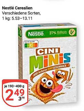 Nestlé Cini Minis Cerealien - verschiedene Sorten