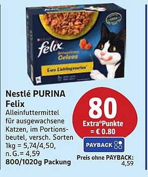 Nestlé PURINA Felix - Alleinfuttermittel für ausgewachsene Katzen