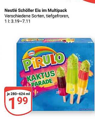 Nestlé Schöller Eis im Multipack - Pirulo Kaktus Parade