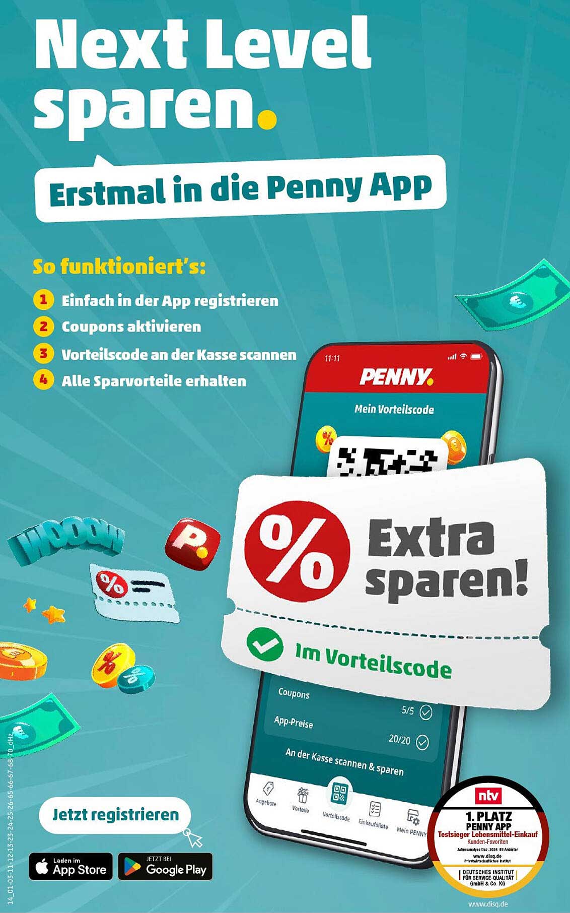 Next Level sparen – Erstmal in die Penny App