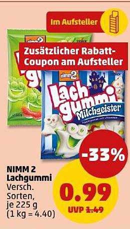NIMM 2 Lachgummi 225 g – Jetzt zum Sparpreis!