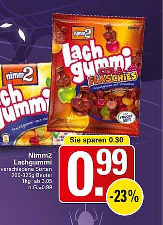 Nimm2 Lachgummi Flaschies – verschiedene Sorten (200-325g Beutel)