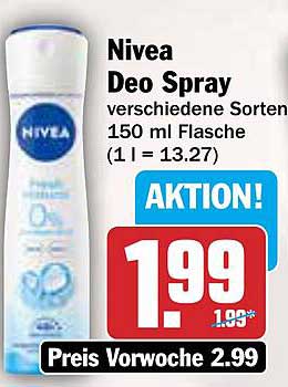 Nivea Deo Spray verschiedene Sorten 150 ml Flasche
